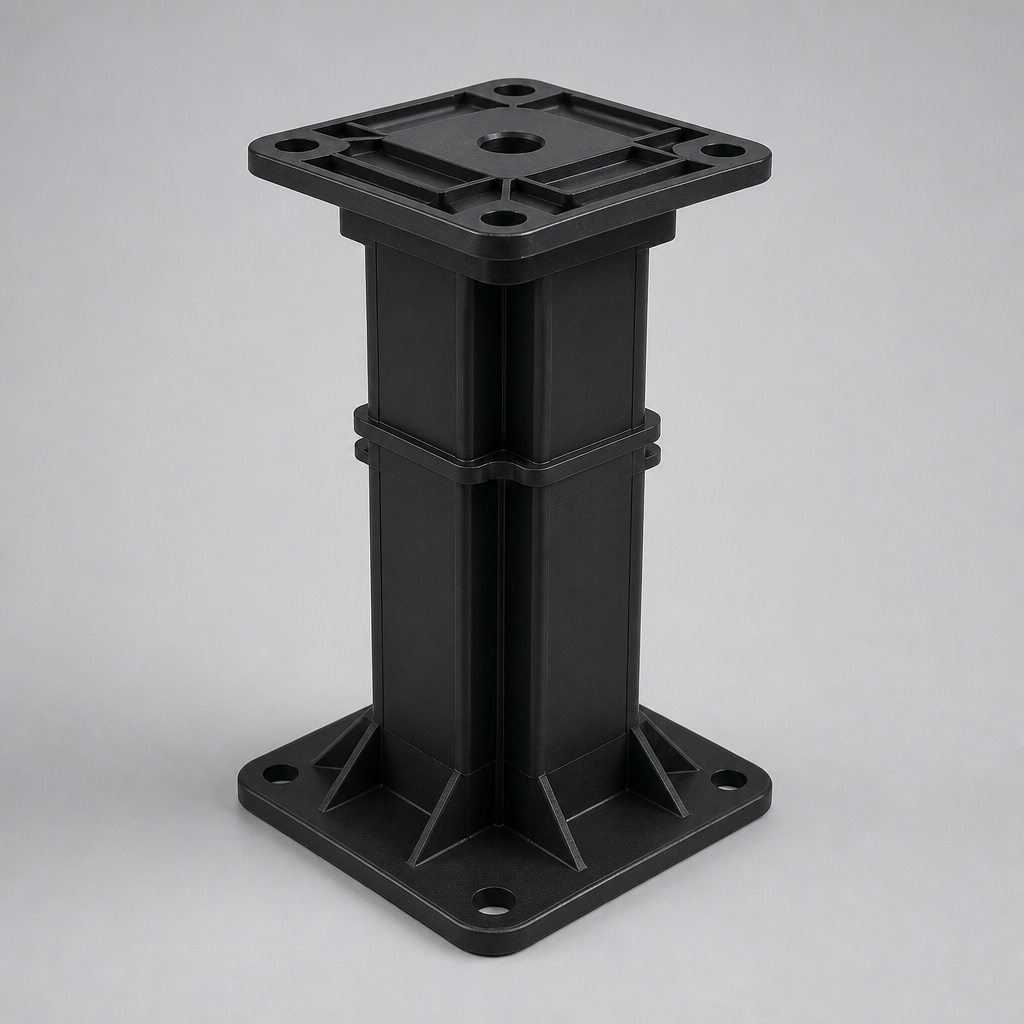 LoftRise single loft stilt riser in black high-strength polymer